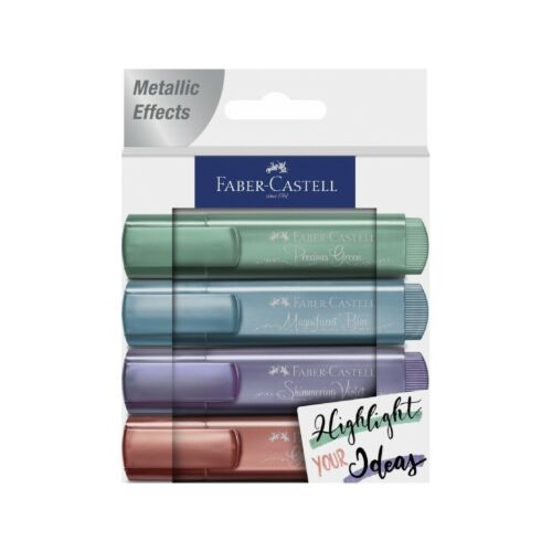 Marcadores Fluorescentes Metálicos Faber Castell - Emb.4