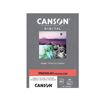 Papel 255gr Foto Canson Premium Highgloss 10x15cm 50 Folhas
