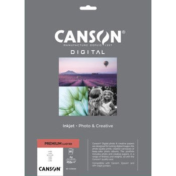 Papel 255gr Foto Canson Premium Lustroso A4 20 Folhas