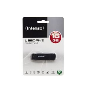 Pen Drive 16GB INTENSO Rainbow Line USB 2.0 Preto