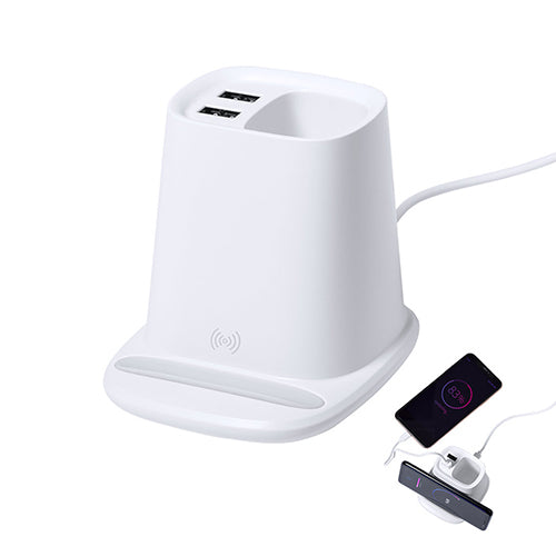 Porta Lápis Multifunções Pekon ABS Branco