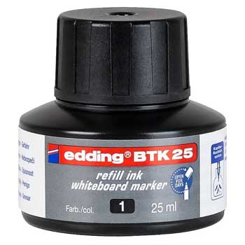 Recarga Marcador Quadros Brancos Edding BTK 25ml Preto