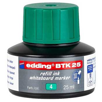 Recarga Marcador Quadros Brancos Edding BTK 25ml Verde