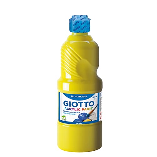 Tinta Acrílica Giotto 5337/02 Amarelo (Boião 500ml)