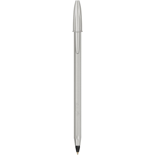 Esferográfica Bic Cristal Glacé Prateado Tinta Preta