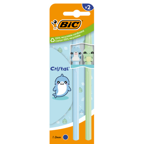 Pack 2 Esferográficas Bic Cristal Pastel (Tubarão – Lagarto)
