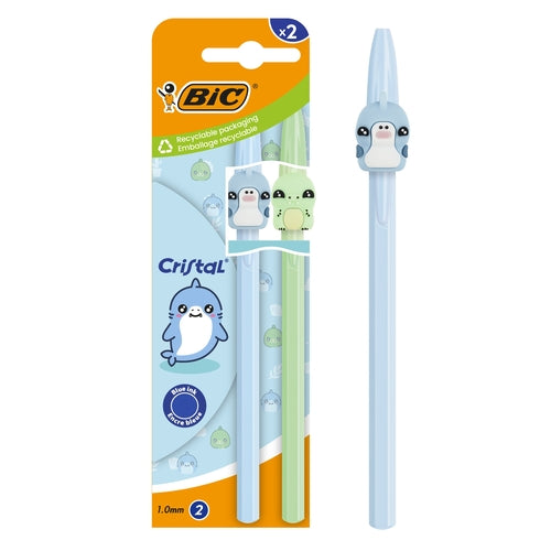 Pack 2 Esferográficas Bic Cristal Pastel (Tubarão – Lagarto)
