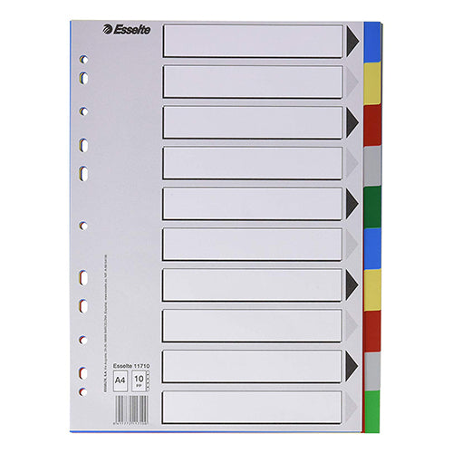 Separadores A4 Plásticos Esselte10 posições