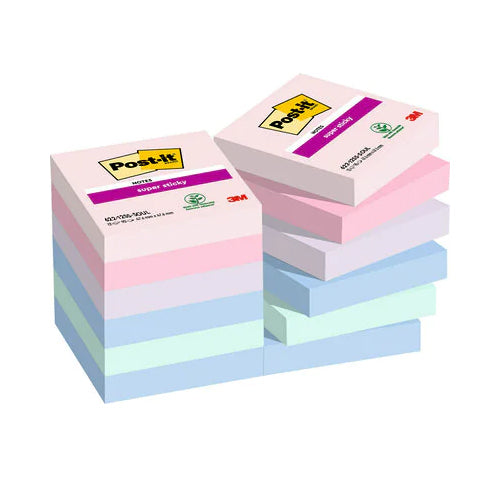 Notas Aderentes Post-It 47.6X47.6mm 653-12SS-SOUL Pack 12