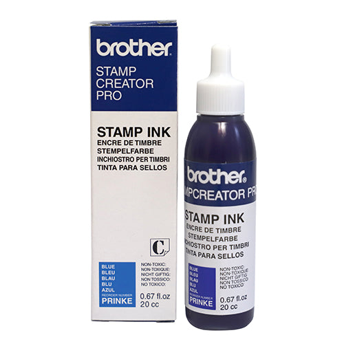 Tinta Carimbo Borracha Brother PrinkB Azul 20ml