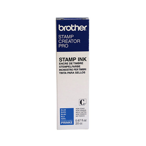 Tinta Carimbo Borracha Brother PrinkB Azul 20ml