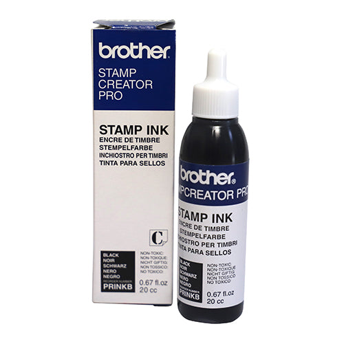 Tinta Carimbo Borracha Brother PrinkB Preta 20ml