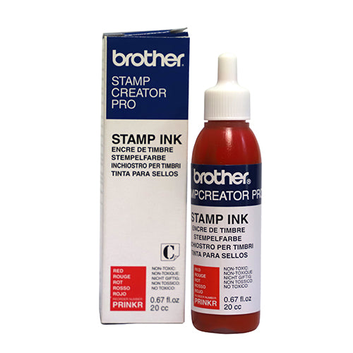 Tinta Carimbo Borracha Brother PrinkB Vermelha 20ml