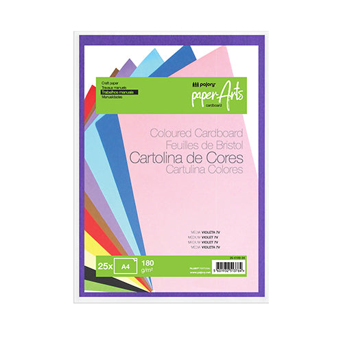 Pack 25 Cartolinas A4 180gr Violeta