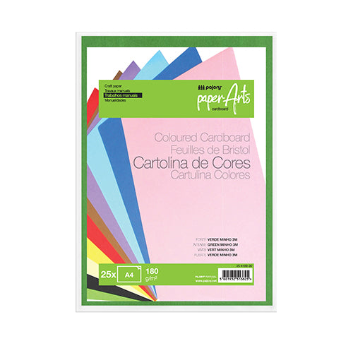 Pack 25 Cartolinas A4 180gr Verde Minho