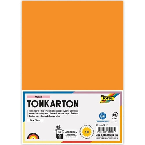 Cartolinas 50X70cm 220gr Laranja 6122/10-17 Pack 10