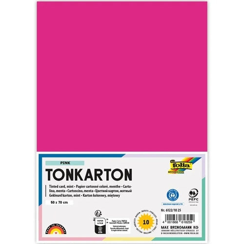 Cartolinas 50X70cm 220gr Rosa Fucsia 6122/10-23 Pack 10