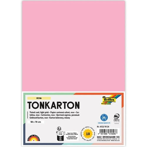 Cartolinas 50X70cm 220gr Rosa Claro 6122/10-26 Pack 10