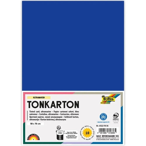 Cartolinas 50X70cm 220gr Azul Ultramarino 6122/10-36 Pack10