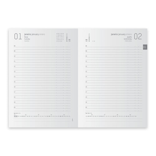 Agenda 2025 Diária Ambar Basic 14,7x21cm Preto