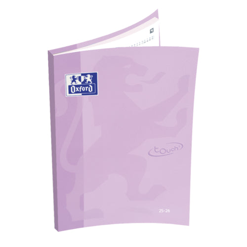 Agenda Escolar 25/26 A6 Oxford School Touch Malva Pastel