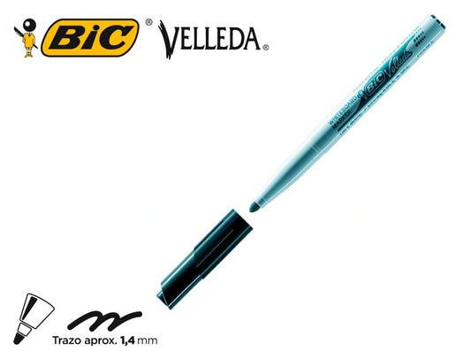 Caixa de 12 Marcadores Quadro Branco Bic Velleda Preto 1,4mm