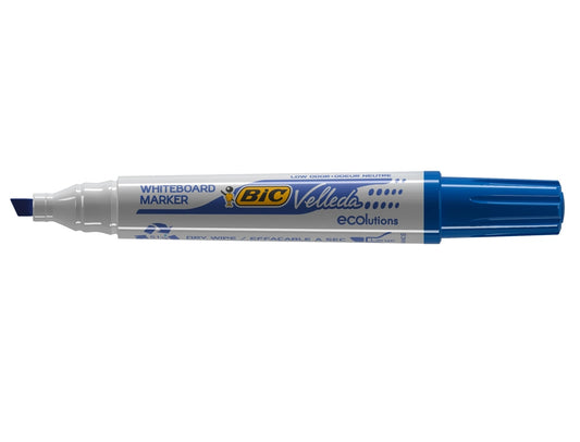 Marcador Quadro Branco Bic Velleda Azul 1751 Biselada Cx.12