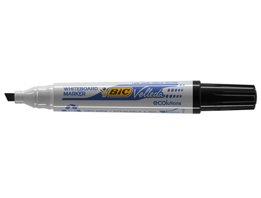 Marcador Quadro Branco Bic Velleda Preto 1751 Biselada Cx.12