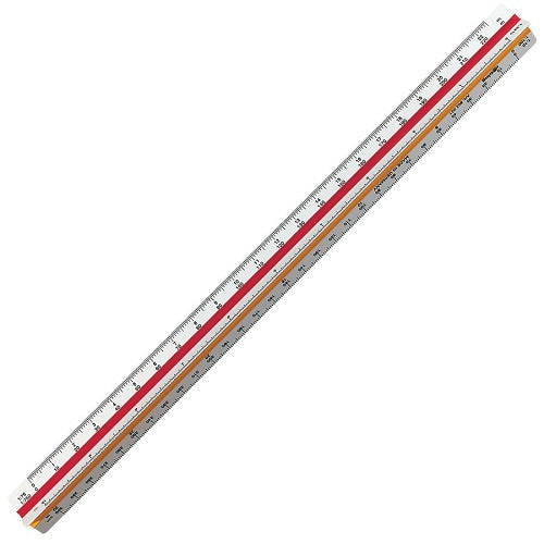 Righello Triangolare Rotring Per Architetti | Scala Di Riduzione T1 In Plastica Stabile Con Divisioni Metriche