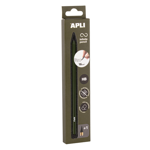 Lápis Infinito Apli HB + Recarga Verde Kaki 19829