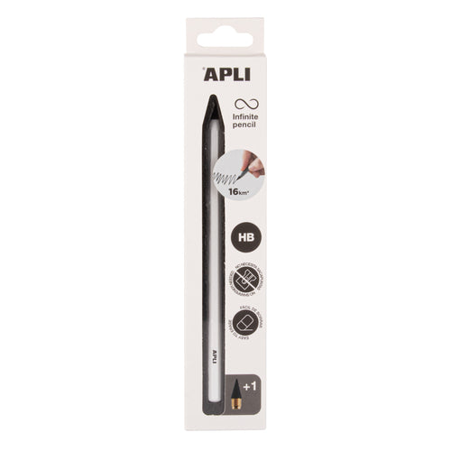 Lápis Infinito Apli HB + Recarga Branco 19830