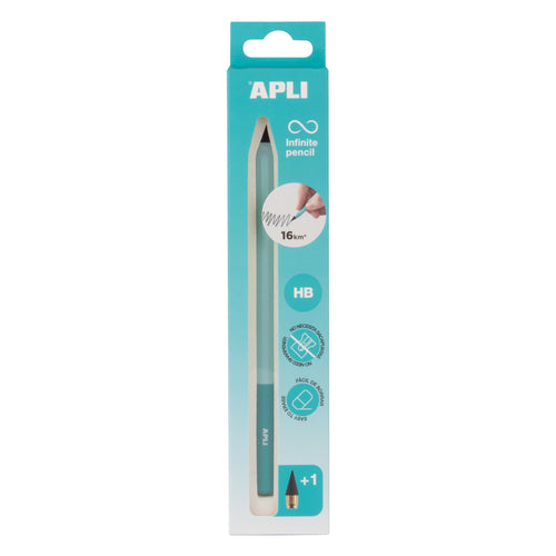 Lápis Infinito Apli HB + Recarga Nordik Azul Céu 19934