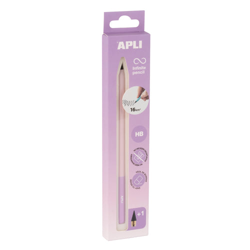 Lápis Infinito Apli HB + Recarga Nordik Malva 19936