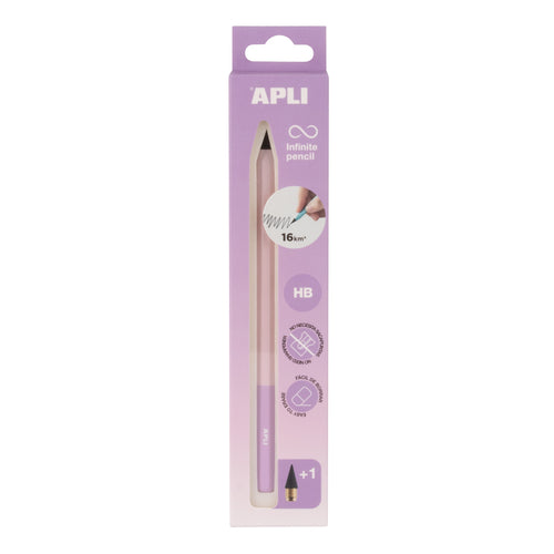 Lápis Infinito Apli HB + Recarga Nordik Malva 19936