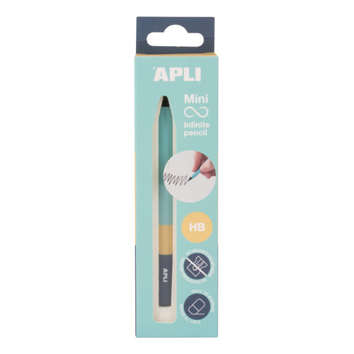 Mini Lápis Infinito Apli HB + Recarga Azul Céu 19961