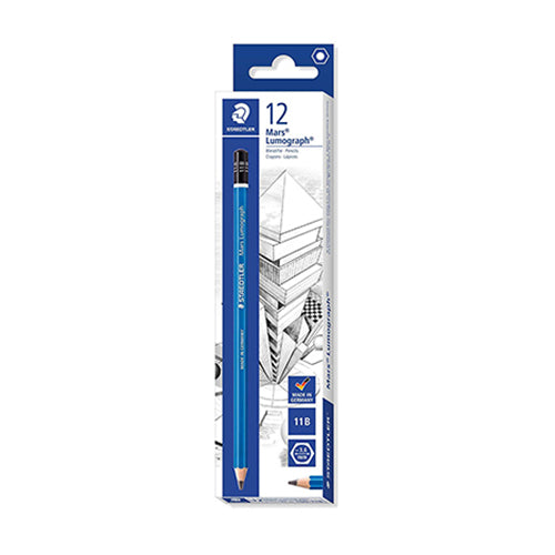 Lápis Grafite Staedtler Mars Lumograph 100-11B Cx.12