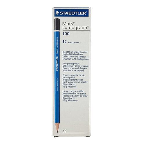 Lápis Grafite Staedtler Mars Lumograph 100-3B Cx.12