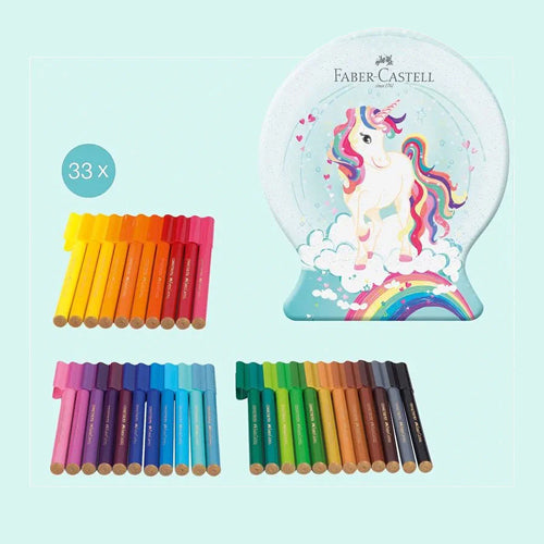 Marcadores Feltro Faber-Castell Conector Unicornio Cx.33