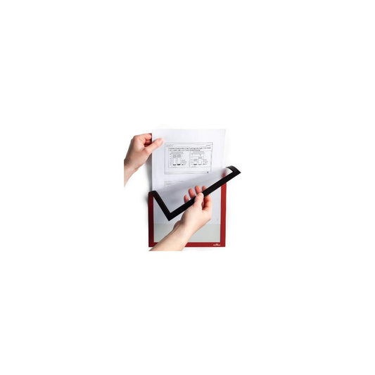 Moldura Magnética A4 Duraframe 4869-03 Vermelho 5un