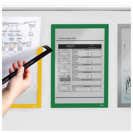 Moldura Magnética A4 Duraframe 4869-05 Verde 5un