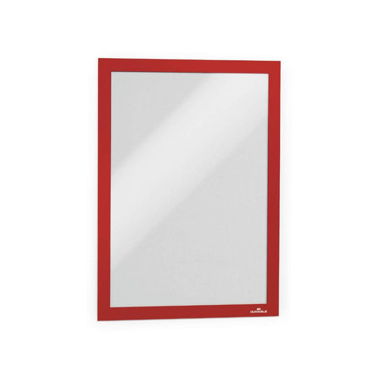 Moldura Adesiva A4 Durable Duraframe 4872-03 Vermelho 2un