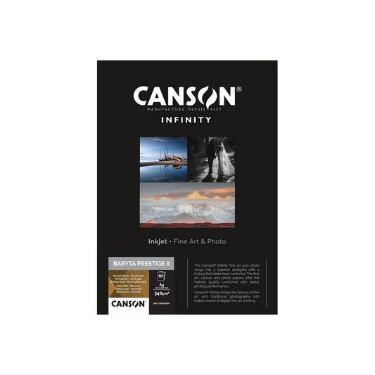 Papel A4 340g Canson Infinity Baryta Photograph Gloss 10 Fls