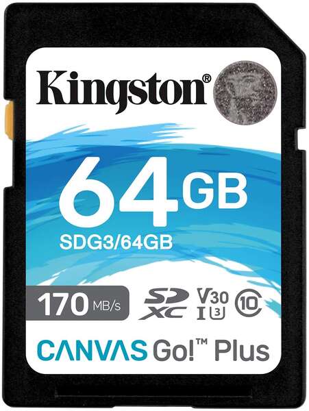 Cartão Kingston SDXC 64GB UHS-I U3 V30 Classe 10 170MB/s Can