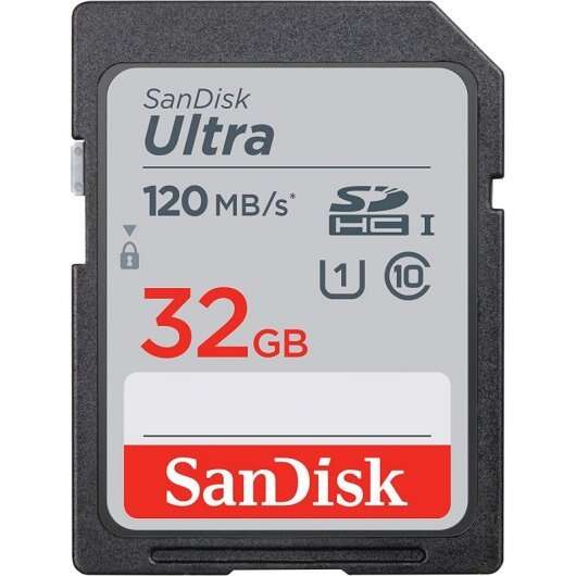 Cartão Sandisk Ultra SDHC 32GB UHS-I Classe 10 120MB/s