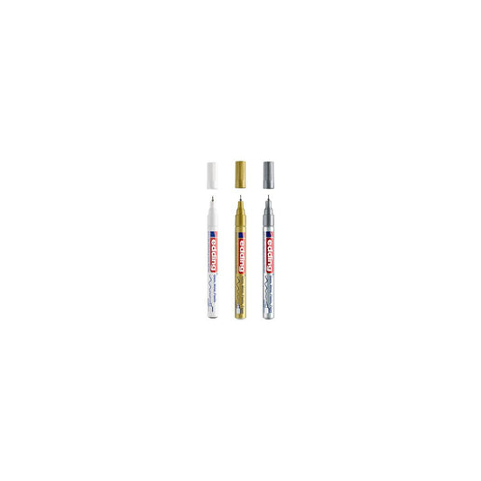 Marcador Permanente Fino Edding 780 0,8mm 3 Cores 3un