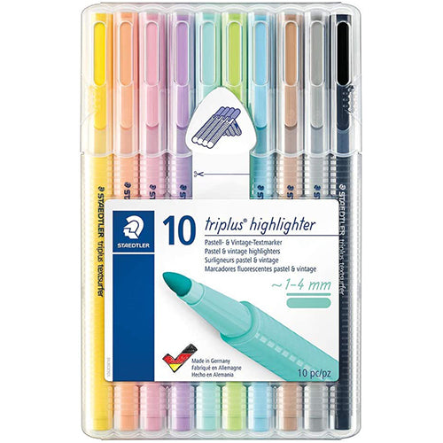 Marcadores Fluoresc Staedtler Pastel & Vintage 362  Emb.10