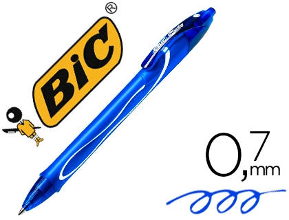 Esferográfica Bic Gelocity Retrátil 0,7mm Azul Cx.12