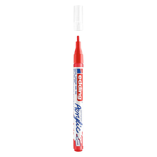 Marcador Acrílico Edding Fine 5300 Vermelho 902