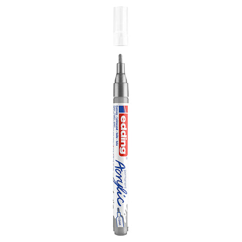 Marcador Acrílico Edding Fine 5300 Prata 923
