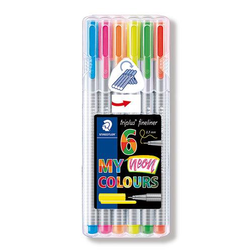 Marcadores Staedtler Triplus Fineliner Neon 334 - Emb.6